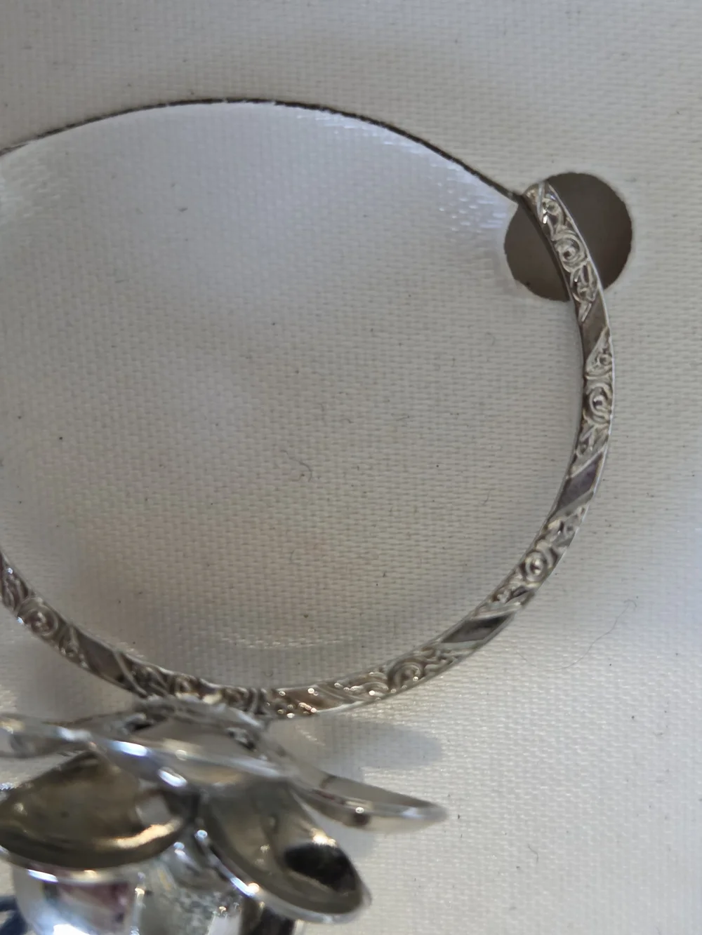 Vintage Silver Tone 3D Rose Napkin Rings Set of 4 in Original Gift Box